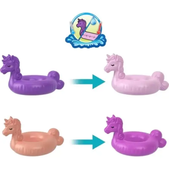 Polly Pocket Sparkle Cove Adventure Unicorn Floatie Compact Playset image {2}