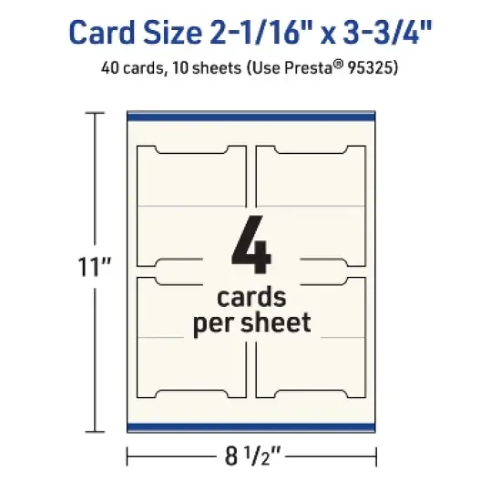 Avery Printable Tent Cards, 2-1/16" x 3.75", Matte Ivory, 40ct image {4}
