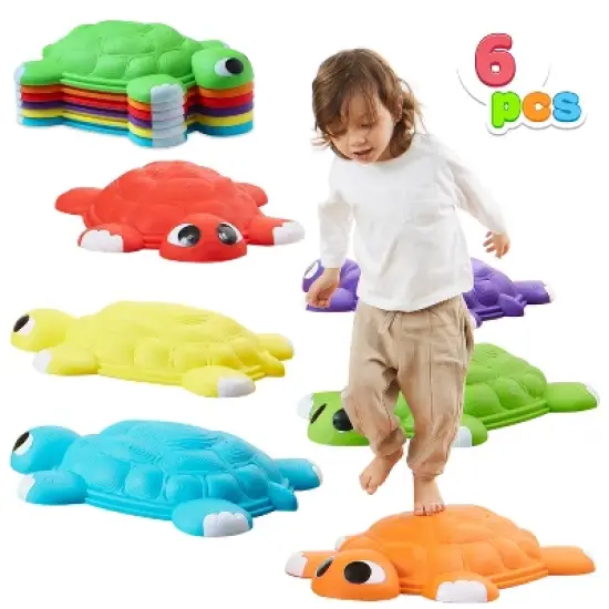 Joyfy Turtle Balance Stepping Stones for Kids - 2 Styles, Toddler Obstacle Course Coordination Sensory Game Indoor Outdoor Play Toys for Kids Age 3+ image {7}