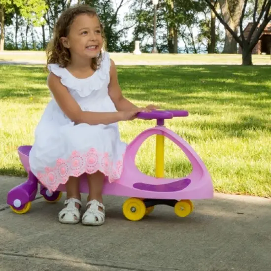 Toy Time Kids' Ride-On Wiggle Car - Pink and Purple image {4}