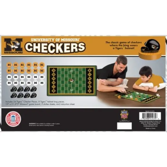 MasterPieces Officially licensed NCAA Missouri Tigers Checkers Board Game for Families and Kids ages 6 and Up image {3}