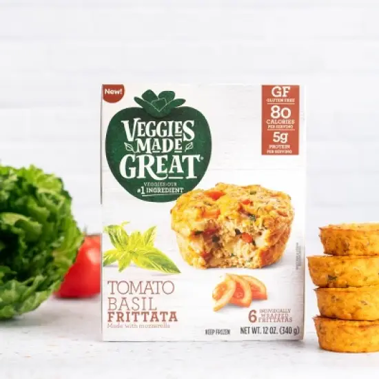 Veggies Made Great Frozen Gluten Free Tomato Basil Frittata - 12oz/6ct image {2}