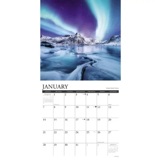 Willow Creek Press 2024 Wall Calendar 12"x12" Northern Lights image {2}