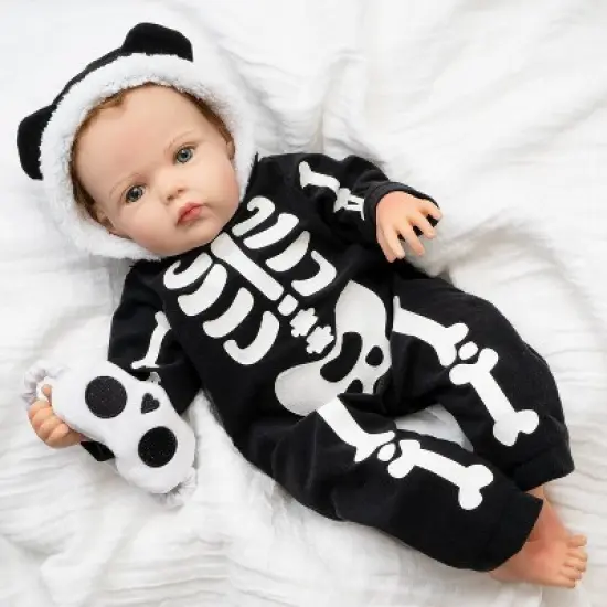 Paradise Galleries Realistic Reborn Toddler Boy, Spooky Peek-A-Boo! Halloween-Themed, with Magnetic Pacifier, One Doll with 2 Outfits, 6-Piece Gift Set image {2}