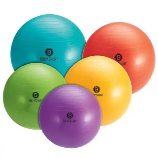 BodySport Slow Release Exercise Ball with Pump, Exercise Equipment for Home, Office, Gym, and Classroom image {2}