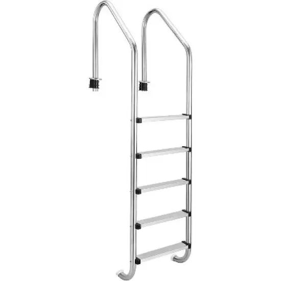 2/3/4/5 Step Inground Pool Ladder &ndash; 304 Stainless Steel Swimming Pool Steps with Non-Slip Treads, Heavy-Duty Ladde image {8}