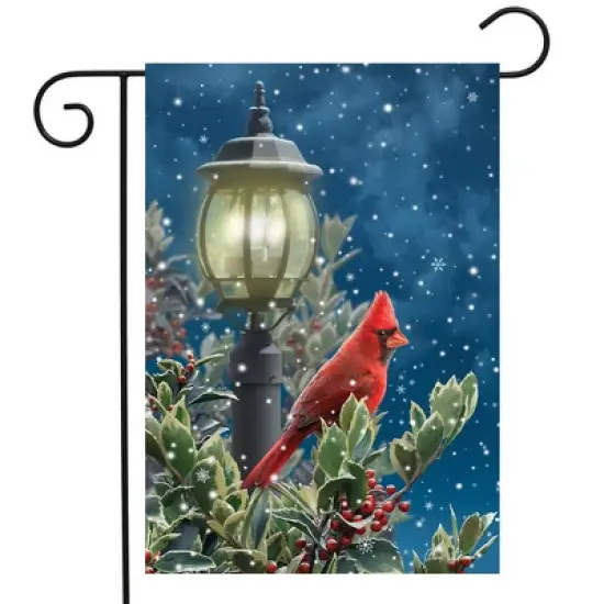 Briarwood Lane Winter Garden Flag 18x12.5 For Outdoor Winter Solitude Cardinal Garden Flag Flag For Winter Garden Flag Flags For Outside image {1}