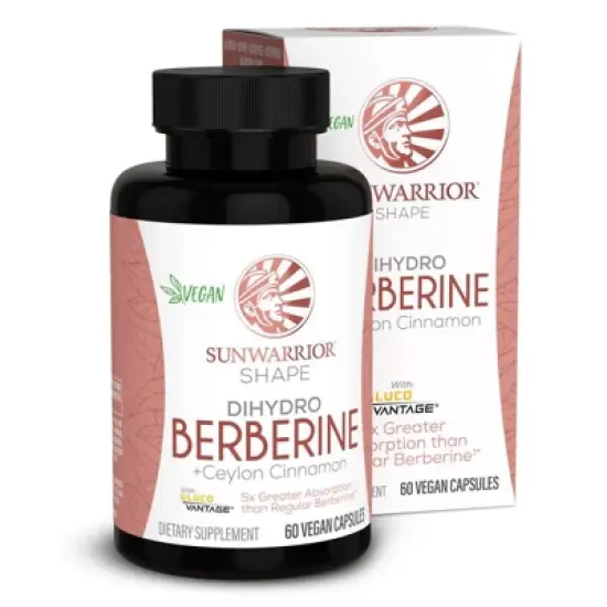 Berberine + Ceylon Cinnamon Capsules, Support Balanced Metabolism, Healthy Blood Sugar Levels & Weight Management, Sunwarrior, 60ct image {3}