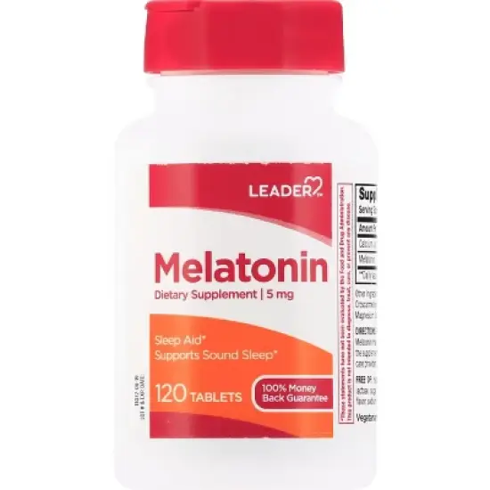 Leader Tablets 5 mg Melatonin 120 ea image {3}