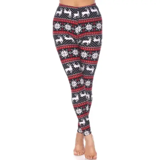Women's One Size Fits Most Printed Leggings - One Size Fits Most - White Mark image {11}