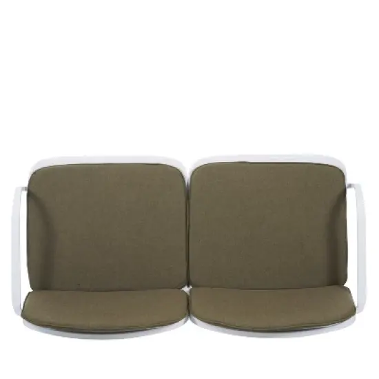 Christopher Knight Home Gunda 54" Outdoor Polypropylene Loveseat with Water-Resistant Cushion image {4}