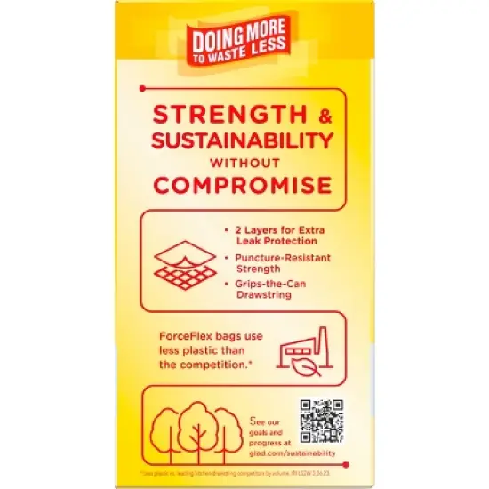 Glad ForceFlex Drawstring Fragrance Free Trash Bags - 13gal/100ct image {14}