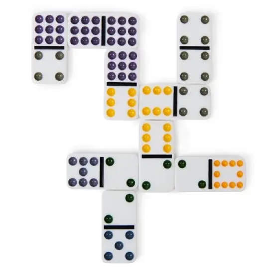 Cardinal Game Gallery Double 12 Color Dot Dominoes image {1}
