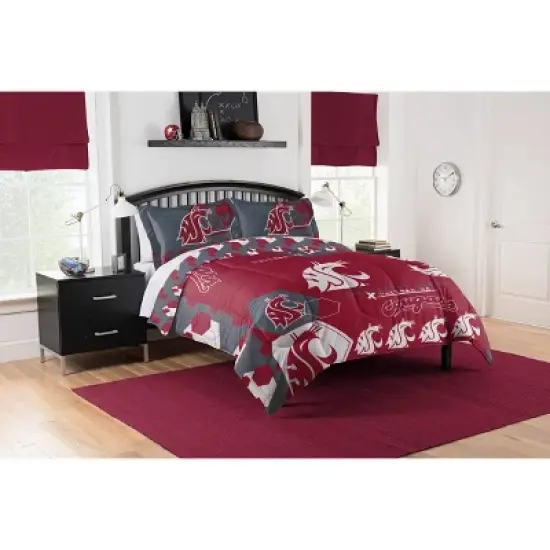 NCAA Washington State Cougars Hexagon Comforter Set image {2}