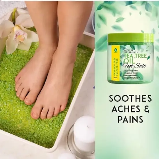 Pursonic Tea Tree Oil Foot Salt 10 Oz image {1}