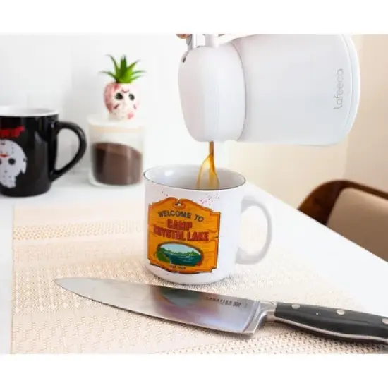 Silver Buffalo Friday the 13th Welcome To Camp Crystal Lake Ceramic Camper Mug | 20 Ounces image {3}