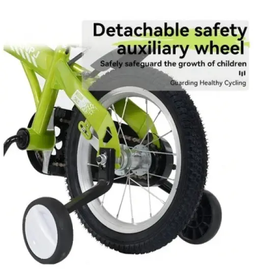 VASIP ThunderStrike 16 Inch Junior Sport Bike | Adjustable Training Wheels & Quick-Release Stand | Ergonomic Saddle for Kids Age 4-8 image {4}