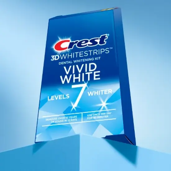 Crest 3D Whitestrips Vivid White Teeth Whitening Kit with Hydrogen Peroxide - 12ct image {6}