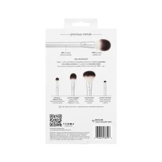 EcoTools Precious Metals Cheek and Eye Highlight Brush Set - 4pc image {8}