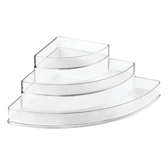 iDesign Corner Spice Rack Organizer for Cabinets - Clear image {6}