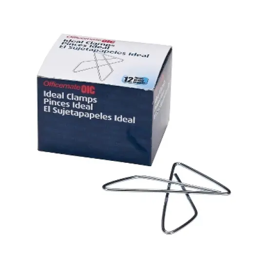 Officemate Butterfly Clamps #1 Silver 12/Box (99966) image {1}