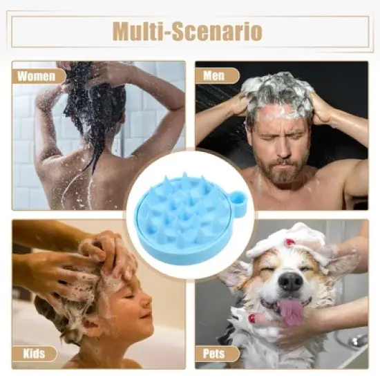 Unique Bargains Hair Scalp Massager Shampoo Brush 3.62"x3.07"x1.38" image {4}