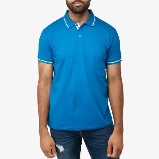 X RAY Men's Basic Short Sleeve Tipped Polo image {23}