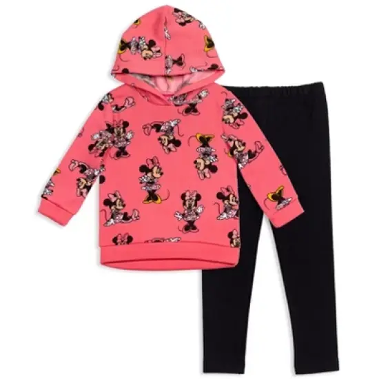 Disney Minnie Mouse Mickey Mouse Fleece Hoodie and Leggings Outfit Set Toddler image {15}