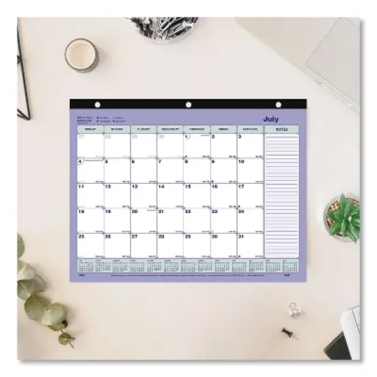 Rediform Office Products Academic Binder-Insertable Desk Pad Calendar 13-Month July 2025 to July 2026 White image {3}