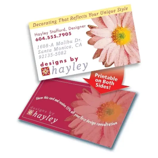 Avery Clean Edge Printable Business Cards with Sure Feed Technology, 2" x 3.5", White, 160 Blank Cards for Inkjet Printers (8869) image {2}