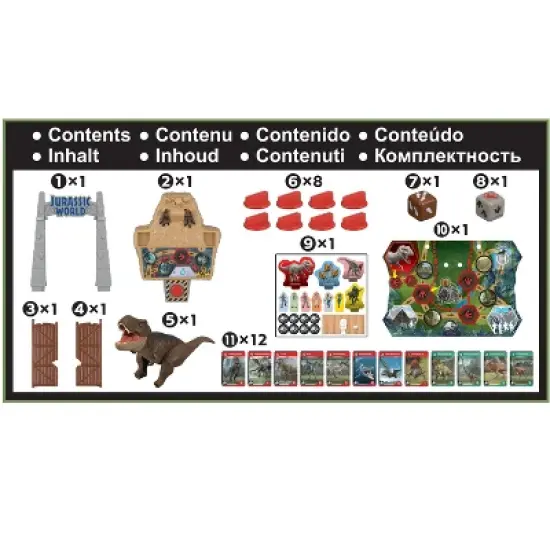 Epoch Games Jurassic World T-Rex Escape, Tabletop Action Game, Ages 6+ image {3}