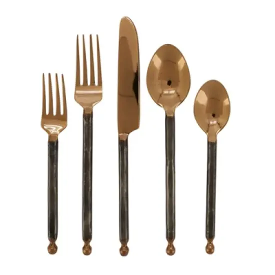 Saro Lifestyle Flatware With Stainless Steel Design image {3}