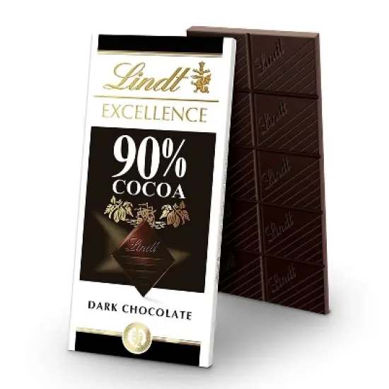 Lindt 4/6/12 Bars,  Excellence 90% Cocoa Dark Chocolate 3.5oz Full Size Candy Bar image {7}