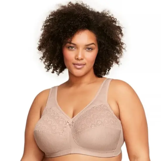 Glamorise Womens MagicLift Moisture Control Wirefree Bra 1064 Caf&eacute; Heather image {5}