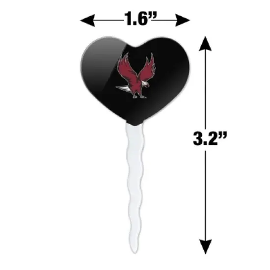 North Carolina Central Secondary Heart Love Cupcake Picks Toppers Decoration Set of 6 image {5}
