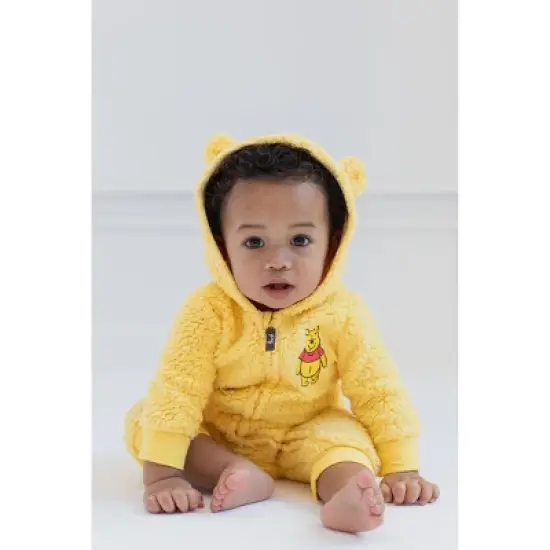 Disney Winnie the Pooh Baby Zip Up Costume Coverall Newborn to Infant  image {1}