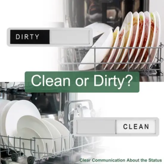Unique Bargains Non-Scratch Plastic Clean Dirty Indicating Kitchen Dishwasher Magnet image {2}