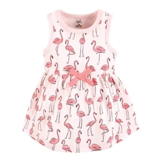Touched by Nature Girl Organic Cotton Dresses, Pink Flamingo image {2}