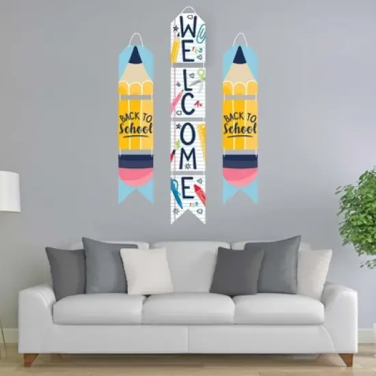 Big Dot of Happiness Back to School - Hanging Vertical Paper Door Banners - First Day of School Classroom Wall Decoration Kit - Indoor Door Decor image {1}