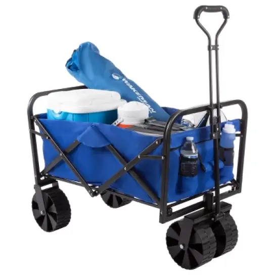 Heavy-Duty Collapsible Wagon with Telescoping Handle by Nature Spring image {7}