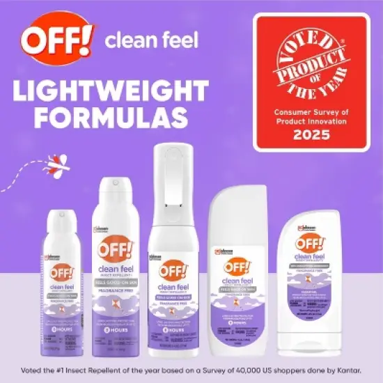 OFF! Clean Feel Mosquito Repellent Picaridin&nbsp;DEET-free Bug Spray - 5oz image {9}