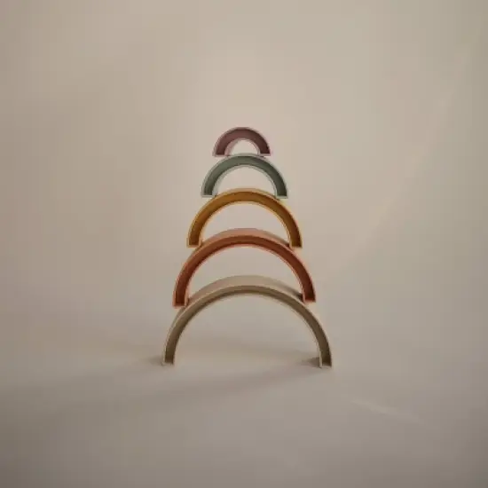 Mushie Rainbow Stacker Toy image {1}