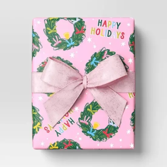 18&rsquo; Christmas Premium Ribbon Pink with Glitter - Wondershop&trade; image {1}