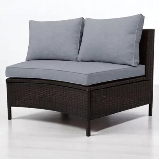 5-Piece Outdoor Rattan Sofa Set with Cushions, Pillows, and Tempered Glass Table &acirc;&acirc;&sbquo;?Multifunctional, UV & Water-Resistant Patio Furniture image {11}