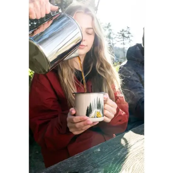Stansport 24 OZ Camp Scene Enamel Mug Set - 2 Pack image {3}