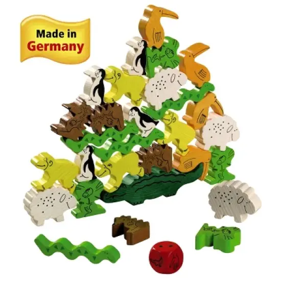 HABA Animal Upon Animal - Classic Wooden Stacking Game (Made in Germany) image {8}