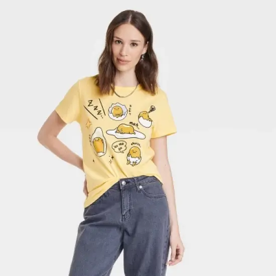 Women's Gudetama Short Sleeve Graphic T-Shirt - Yellow image {3}
