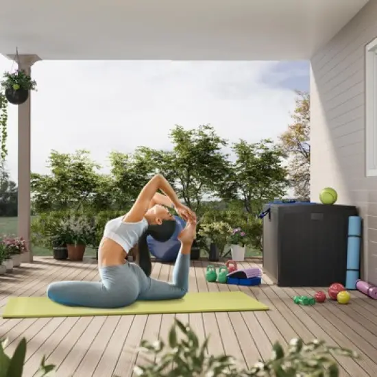 130 Gallon Outdoor Storage Box, Deck Boxes Outdoor Waterproof with Lid,Outside Storage Box Waterproof with Side Handles image {2}