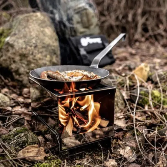 Petromax Wrought Iron Skillet, Long Handle Pan Conducts Heat Evenly, Indoor/Outdoor for Campfire or Home Kitchen, Stove to Table Serveware, 18" image {3}