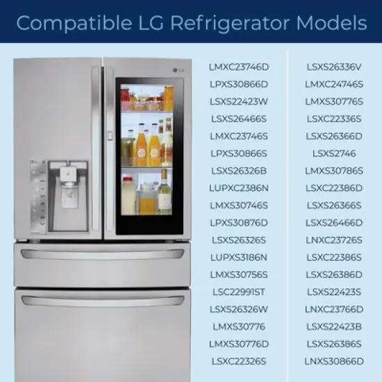 PureLine LG LT800P Refrigerator Water Filter Replacement ADQ73613401, LSXS26326S, LMXS30776S, LMXC23746S, LSXS26366S, Kenmore 46-9490, R-9490 (6 Pack) image {6}
